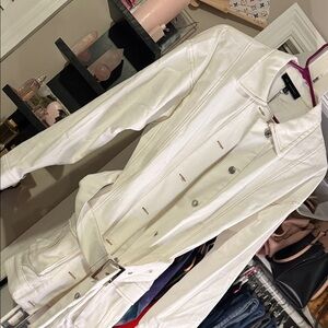 Boutique 9 White Jean Jacket